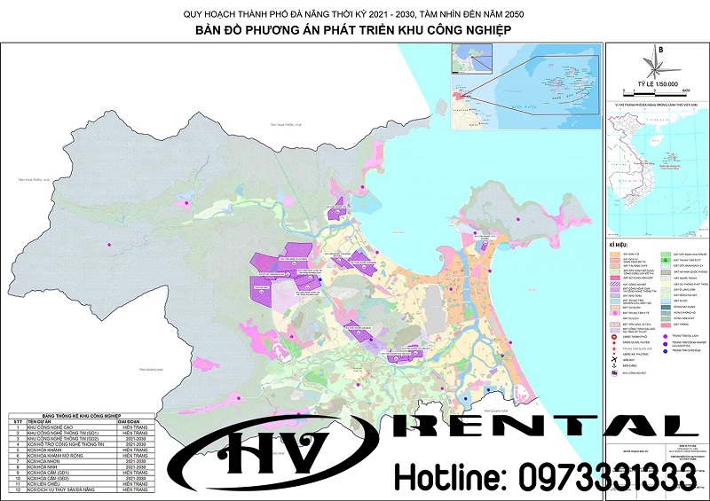 Bản đồ các khu công nghiệp tỉnh Đà Nẵng