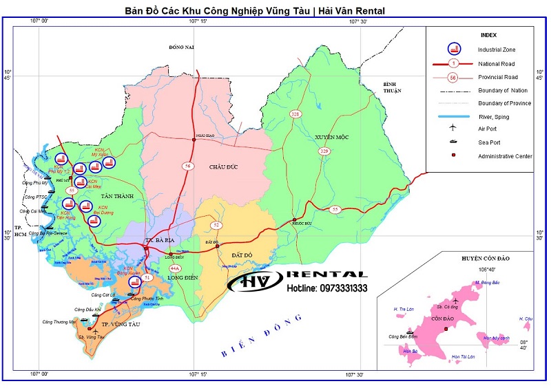 Bản Đồ Các Khu Công Nghiệp Vũng Tàu