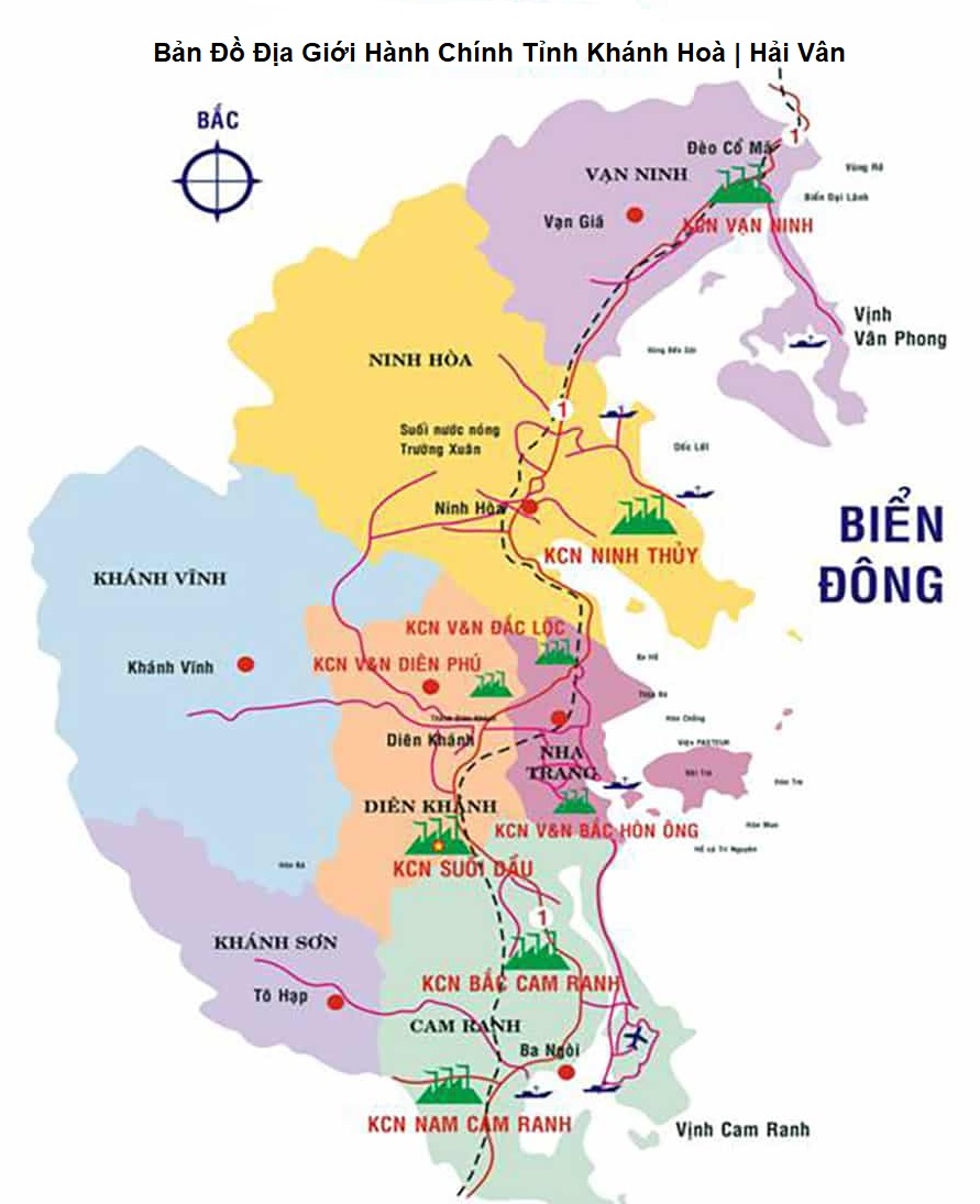 Bản đồ hành chính Tỉnh Khánh Hoà